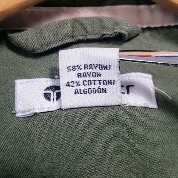 Tractr Girl's Shirt Size L 14-16 Pearl Snap Olive Green W Patches Rayon Cotton - Picture 3 of 10